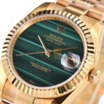 ROLEX DATEJUST YELLOW GOLD MALACHITE DIAL WATCH 69178 - Image 2