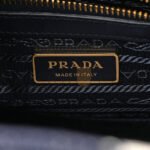 PRADA JACQUARD SAFFIANO TRIANGOLO SYMBOLE EMBROIDERED SMALL TOTE BALTICO TALCO (29*22*9cm) - Image 6
