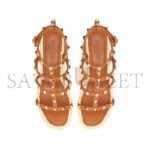 VALENTINO ROCKSTUD WEDGE SANDAL WITH CALFSKIN STRAPS 95MM 4W2S0F95ZNL_ZT6 - Image 4