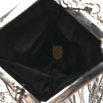 PRADA NYLON BEADED FRINGE FLAT CHAIN CLUTCH BLACK (20*11*1cm) - Image 5