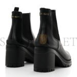 PRADA VITELLO MONTANA LUG SOLE CHELSEA 55MM BOOTS 36 BLACK - Image 4