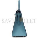 HERM�S MASTER BLEU JEAN EPSOM KELLY 25 SELLIER PALLADIUM HARDWARE (25*17*7cm) - Image 3