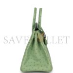 HERM�S MASTER BIRKIN 25 OSTRICH LEATHER MINT GREEN GOLD BUCKLE H041944CK87 (25*20*13cm) - Image 5