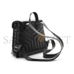 YSL LOULOU SMALL BACKPACK BLACK IN QUILTED LEATHER 516272909633 (26*22*11cm) - Image 2
