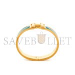 HERM�S�CLIC H TURQUOISE ENAMEL GOLD PLATED BRACELET - Image 4