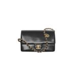 CHANEL SMALL FLAP BAG GRAINED SHINY CALFSKIN & GOLD-TONE METAL AS5186 (23*15*8cm)