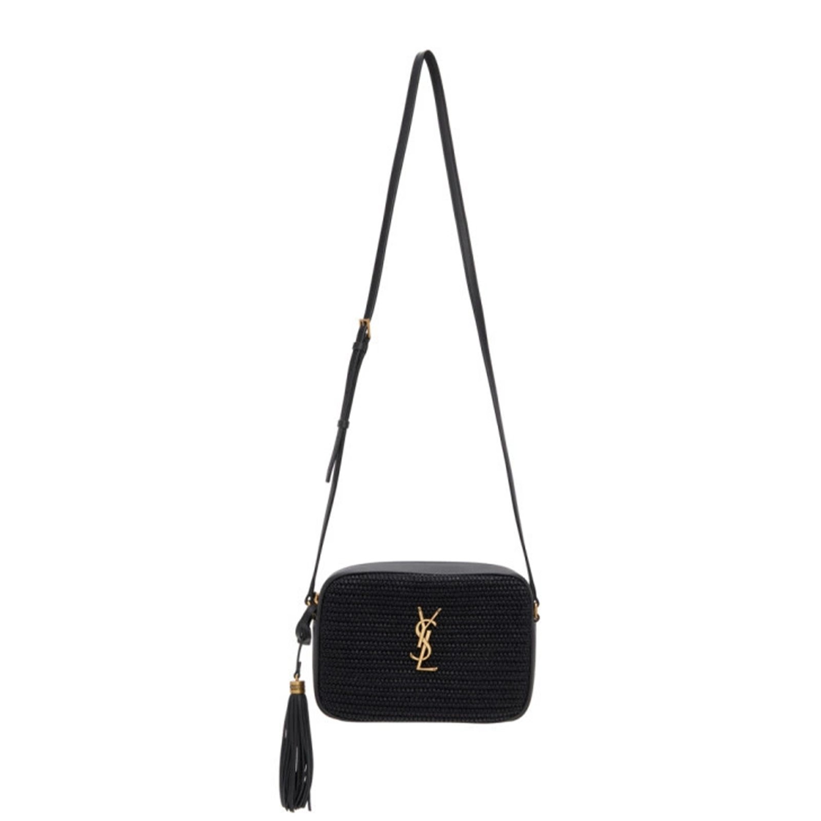 686737ab13920b6a4ae84faeb78f2db0fcc6beae YSL LOU CAMERA BAG IN RAFFIA 211418F048193 (23*16*6cm) - Image 1