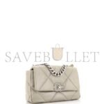 CHANEL 19 FLAP BAG QUILTED LEATHER AS1160 (26*16*9cm) - Image 3