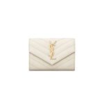 YSL CASSANDRE MATELASS� SMALL ENVELOPE WALLET IN GRAIN DE POUDRE LEATHER�414404BOW019207 (13.5*9.5*3cm)