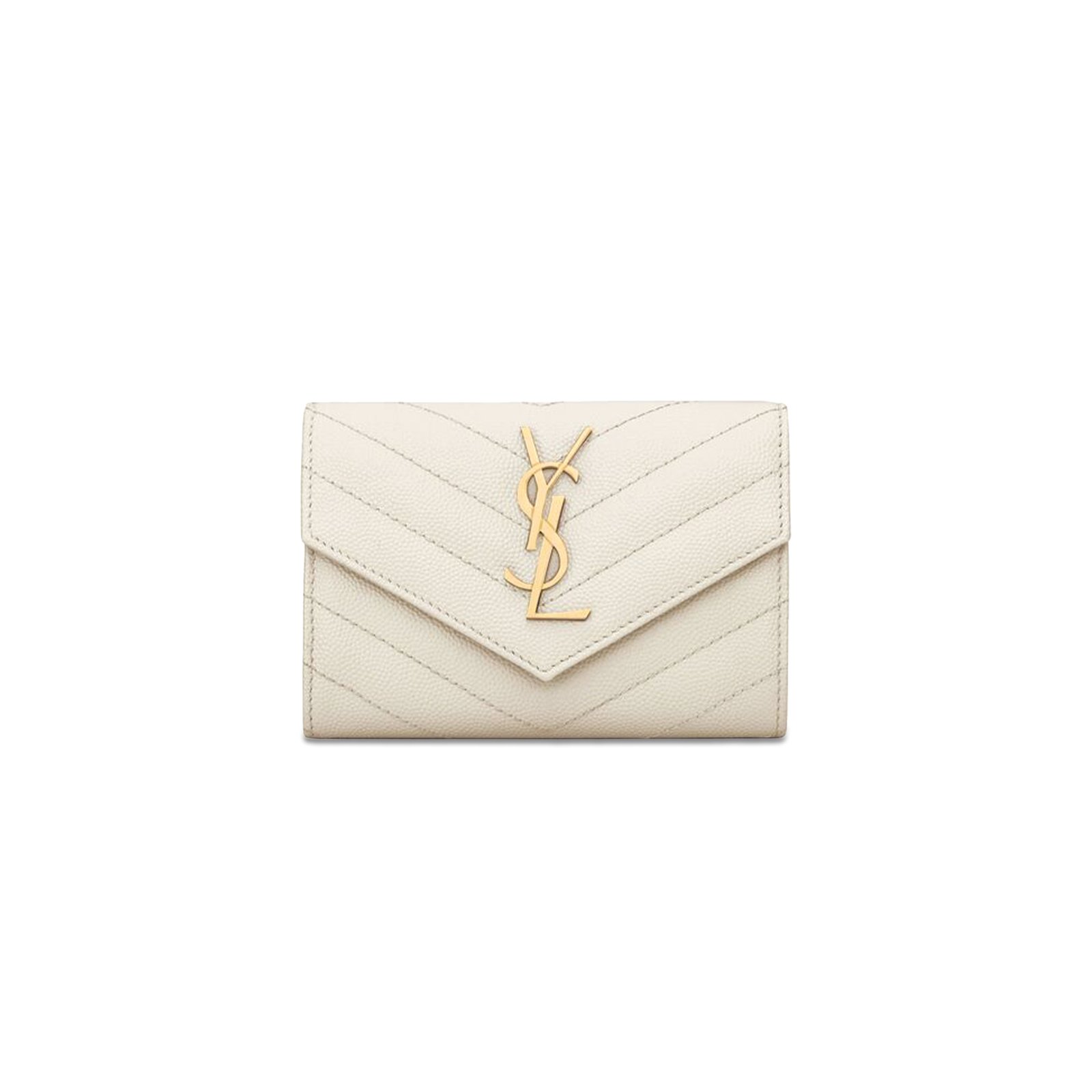 69441e056484d4afeb9a49490b0064ef0c4ab2cf YSL CASSANDRE MATELASS� SMALL ENVELOPE WALLET IN GRAIN DE POUDRE LEATHER�414404BOW019207 (13.5*9.5*3cm) - Image 1
