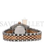 ROLEX STAINLESS STEEL 18K EVEROSE GOLD DIAMOND 26MM OYSTER PERPETUAL DATEJUST WATCH PINK ROMAN 179171 - Image 3