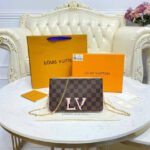 Louis Vuitton Damier Ebene Double Zip Pochette N60254 - Image 5