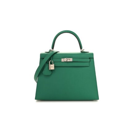 HERM�S MASTER EPSOM KELLY 28 VE RT JADE (28*22*10cm)