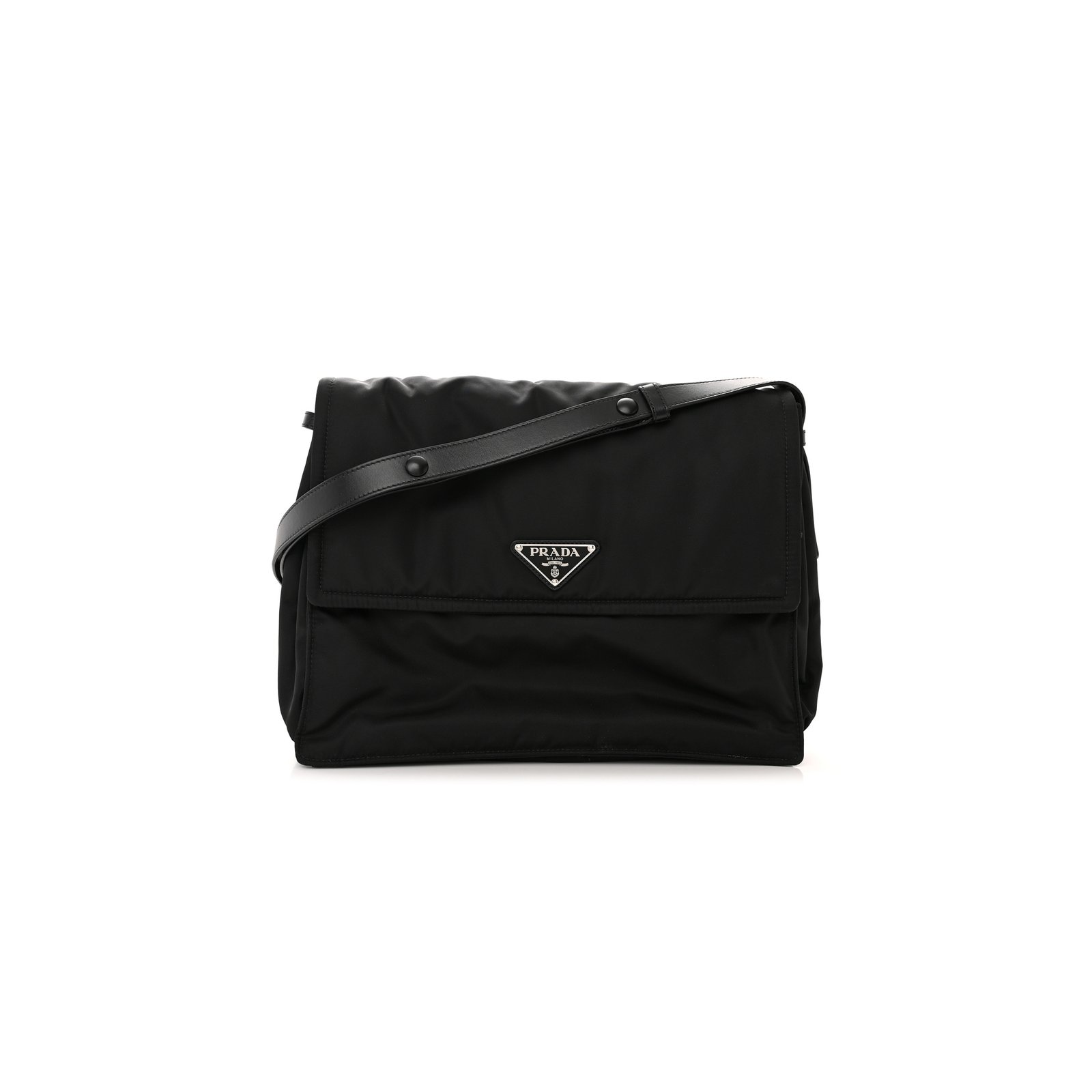 6dd399f8af698c3b9676590663bcabde0ffea475 PRADA RE-NYLON SMALL PADDED SHOULDER BAG BLACK (36*29*15cm) - Image 1