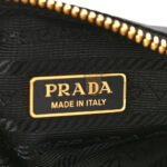 PRADA TESSUTO NYLON BRUSHED CALFSKIN RE-EDITION 2002 SHOULDER BAG BLACK (24*11*6cm) - Image 5