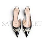 VALENTINO BEPOINTY SLINGBACK PUMP IN PATENT LEATHER AND KIDSKIN 45MM 6W2S0LL3DAL_790 - Image 4