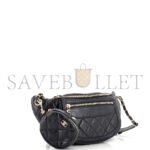 CHANEL FRONT ZIP WAIST BAG WITH COIN PURSE QUILTED AGED CALFSKIN AS1077 (34*15*6cm) - Image 2