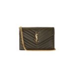 YSL CLASSIC CASSANDRE CHAIN WALLET IN LAMBSKIN 377828305408 (22.5*14*4cm)