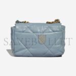 CHANEL 19 FLAP BAG LAMB LIGHT BLUE AS1160 (26*16*9cm) - Image 3