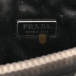 PRADA SATIN CRYSTAL TRIANGLE POUCH CRISTAL (26*15*6cm) - Image 5