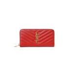 YSL CASSANDRE MATELASS� ZIP AROUND WALLET IN GRAIN DE POUDRE LEATHER�358094BOW016422 (19*9.5*2.5cm)