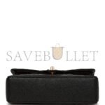 CHANEL SMALL CLASSIC DOUBLE FLAP BAG BLACK CAVIAR GOLD HARDWARE (23*15*6cm) - Image 5