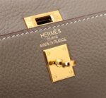 Hermès Kelly Togo Calf Gold hardware Elephant grey size: 25Cm/ 28Cm - Image 7
