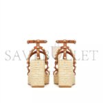 VALENTINO ROCKSTUD WEDGE SANDAL WITH CALFSKIN STRAPS 95MM 4W2S0F95ZNL_ZT6 - Image 3
