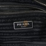 PRADA NYLON TESSUTO IMPUNTU QUILTED SHOULDER BAG BLACK (30*21*11cm) - Image 5