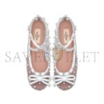 VALENTINO ROCKSTUD MESH BALLERINA WITH CRYSTALS 5W2S0HB6UQX_KSP - Image 5