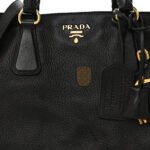 PRADA VITELLO DAINO TOTE BLACK (39*28*17cm) - Image 5