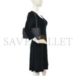 CHANEL LAMBSKIN QUILTED DOUBLE FLAP DARK GREY AS1112 (25.5*15.5*6.5cm) - Image 2