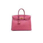 HERM�S MASTER BIRKIN 30 OSTRICH LEATHER PEACH PINK GOLD BUCKLE H041933CK93 (30*22*16cm)
