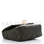 CHANEL LAMBSKIN QUILTED CHANEL 19 FLAP KHAKI AS1160 (26*16*9cm) - Image 3