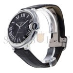 CARTIER BALLON BLEU SERIES BLACK LEATHER STRAP WATCH WSBB0003 - Image 2