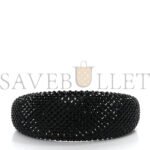 PRADA SATIN CRYSTAL EMBELLISHED HEADBAND BLACK - Image 2