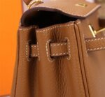 Hermès Kelly Togo Calf Gold hardware Golden brown size: 25Cm/ 28Cm - Image 7