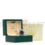 ROLEX STAINLESS STEEL 18K WHITE GOLD 41MM OYSTER PERPETUAL DATEJUST WATCH BLUE 116334 - Image 2