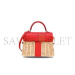 HERM�S MASTER ROUGE DE COEUR SWIFT LEATHER & OSIER MINI PICNIC KELLY 20 WITH PALLADIUM HARDWARE (20*14*8cm) - Image 3