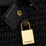 YSL SAC DE JOUR SUPPLE IN RAFFIA AND LEATHER-MEDIUM 751499GAADY1000 (41*28*13cm) - Image 6