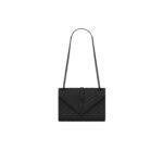 YSL ENVELOPE MEDIUM IN QUILTED GRAIN DE POUDRE EMBOSSED LEATHER 600185BOW981000 (24*17.5*6cm)