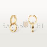 CARTIER LOVE YELLOW GOLD EARRINGS, TRANSFORMABLE, SEMI-PAVED N8515241 - Image 6