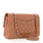 CHANEL LAMBSKIN QUILTED MEDIUM DOUBLE FLAP BROWN AS1112 (25.5*15.5*6.5cm) - Image 3