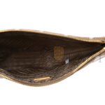 PRADA JACQUARD TRIANGOLO SYMBOLE EMBROIDERED MINI TRIANGLE SHOULDER BAG BEIGE CHALK WHITE (27*15*6cm) - Image 4