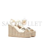 VALENTINO VLOGO CALFSKIN CUT-OUT WEDGE SANDAL 110MM 4W2S0IJ6SGB_B24 - Image 2