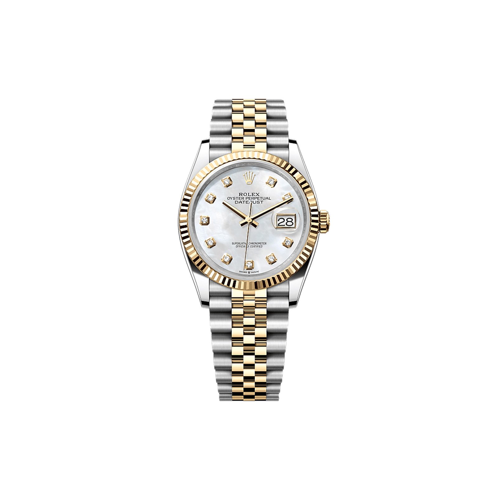 77f5e5bc272aabd3dd4ba2d192002fb5842d29b6 ROLEX DATEJUST 36 OYSTER, 36 MM, OYSTERSTEEL AND YELLOW GOLD WATCH 126233 - Image 1