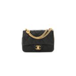 CHANEL CAVIAR QUILTED MINI SWEETHEART FLAP BLACK (20*14*8cm)