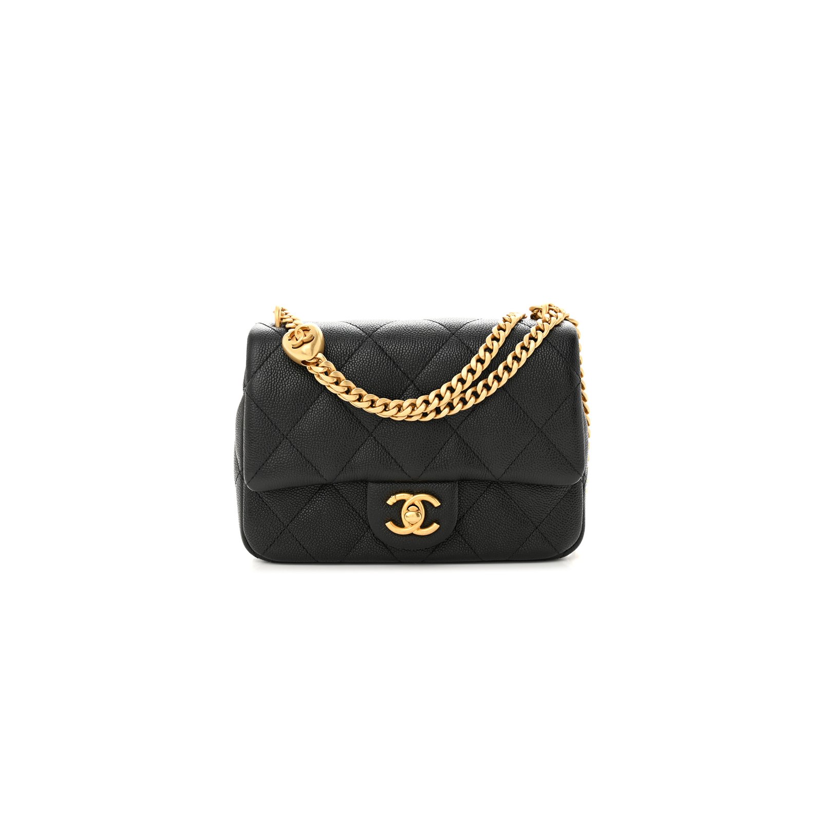 78119f82fd174ac587ffa1c74aa526af07f57188 CHANEL CAVIAR QUILTED MINI SWEETHEART FLAP BLACK (20*14*8cm) - Image 1