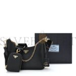 PRADA SAFFIANO LUX RE-EDITION 2005 SHOULDER BAG BLACK (22*17*6cm) - Image 2