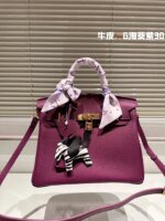 Hermès Birkin Togo Calf Gold Hardware Actino violet size: 30Cm/ 25Cm
